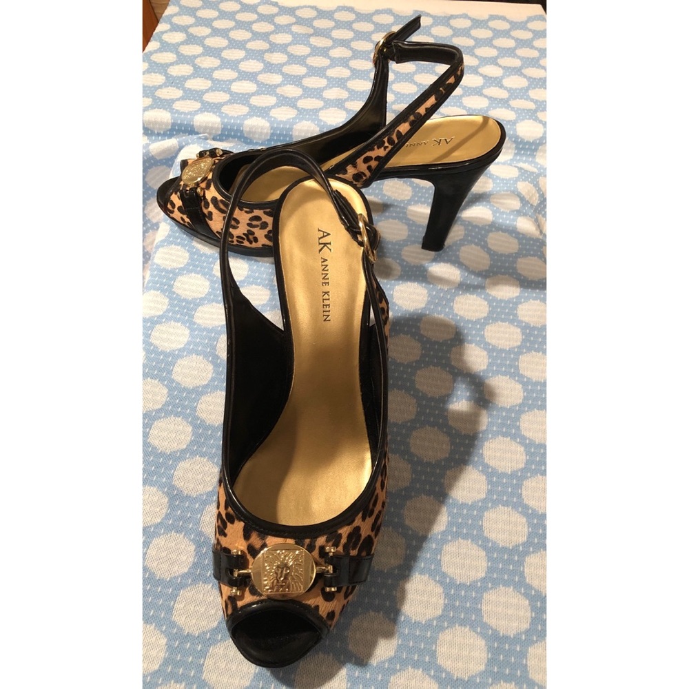 Brand New Ann Klein Leopard Peep Toe Heels - 10M